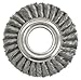 Weiler Steel Wheel Brush - 0.016 in Bristle Dia Arbor Attachment - 6 in OD & 8000 Max RPM - 2 in Center Hole Size - 09180 [PRICE is per WHEEL]