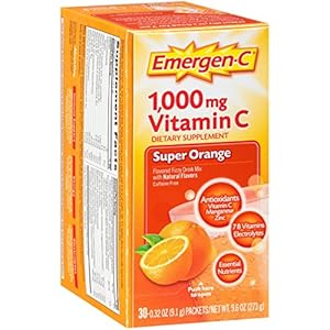 Emergen-C Super Orange, 1000 mg of Vitamin C, 0.32 Ounce, 30-Count