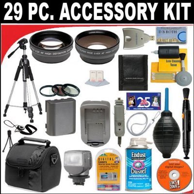 30 PC ULTIMATE MONSTER SUPER SAVINGS DELUXE DB ROTH ACCESSORY KIT, INCLUDES LENSES, FILTERS, VIDEO LIGHT, ACCESSORIES AND MUCH MORE! For The Sony DCR-TRV103, TRV230, TRV510, CCD-TRV16, TRV37, TRV43, TRV57, TRV67, TRV68, TRV87, TRV98 Hi8 Camcorders