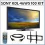 Sony Bravia� W-Series KDL-46W5100 46-inch 1080P 120HZ LCD HDTV + Wall Mount Accessory Kit