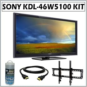 Sony Bravia® W Series KDL 46W5100 46 inch 1080P 120HZ LCD HDTV + Wall Mount Accessory Kit Sony Bravia® W-Series KDL-46W5100 46-inch 1080P 120HZ LCD HDTV + Wall Mount Accessory Kit