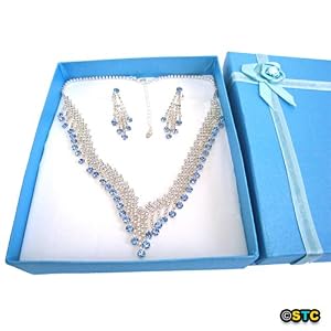 Deluxe Rhinestone Necklace  Earring Set (K) ~ Elegant Rh