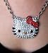 Extra Large Hello Kitty Swarovski Crystal Necklace Red