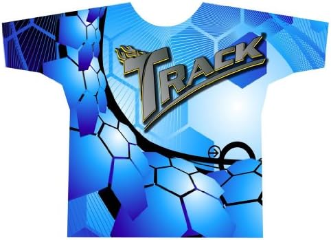 Track Bowling Blue Hexagon Dye-Sublimated Shirt