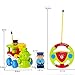 Babrit Cartoon Cars RC Train Electric Train Car Radio Control Cars Electric Trains Toy for Toddlers and Babies
