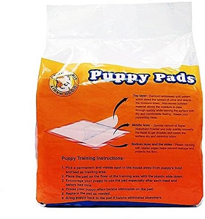 Uncle FRE 100 Count Potty Pads Training Pads Puppies to Adult Dogs 23-inch By 23-inch Anti-skid Sticker (colors may vary )