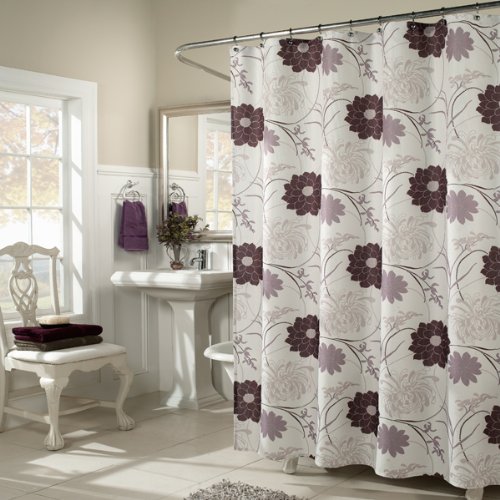 M.style MS8119-PLUM Harmony Shower Curtain M.style MS8119-PLUM Harmony Shower Curtain