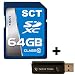 64GB SD XC Class 10 SCT Secure Digital Ultimate Extreme High Speed SDXC Flash Memory Card 64G 64 GIGS GB FOR Digital Camera SLR Tablet Computer GPS with SoCal Trade Dual Slot Memory Card Reader