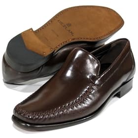 Mezlan 'Agnello' Moc Stitch Loafers Mens - Dark Brown by Mezlan