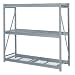 Lyon BB67401SW 3 Tier Pre-Engineered Bulk Storage Rack Starter with Waterfall Heavy Duty Wire Decking, 84" Width x 24" Depth x 60" Height, Wedgewood Blue