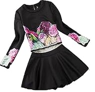 Plus Size Sexy Spring Above the Knee General Print Mini Dress 