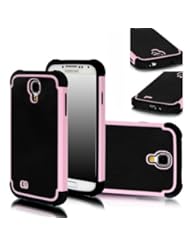 Cocoz? Dual Layer Protective Case Cover (Hard Plastic with Soft Silicon) for Samsung Galaxy S4 S Iv I9500 with (Samsung Galaxy S4, Baby Pink)+dust Stylus(not for Samsung Galaxy S4 Active)-r016