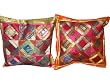 2 HOt red PinkTribal India Vintage Sari Toss Pillow Cushion Covers