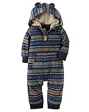カーターズ Carter's フード付き フリース カバーオール & ベビー・デポ モスリン ウォッシュクロス Hooded Fleece Jumpsuit 12M (72-78cm) [並行輸入品]