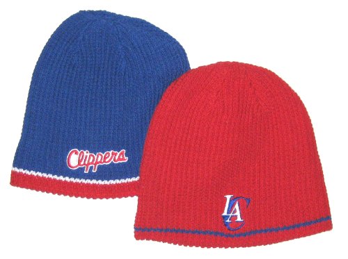Los Angeles Clippers NBA Adidas Reversible Red & Blue Knit Beanie Hat