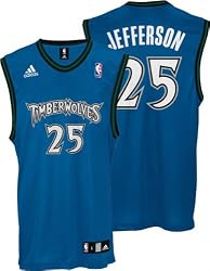 Al Jefferson Jersey: adidas Blue Replica #25 Minnesota Timberwolves Jersey