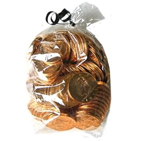 Chocolate Kennedy Half Dollar Gold Coins 100 coins - 1lb bag