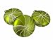 Pack of 3 Candy Fantasy Shatterproof Matte Kiwi Green Swirl Christmas Ornaments