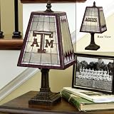 Texas A&M Aggies Memory Company Art Glass Table Lamp NCAA College Athletics Fan Shop Sports Team Mer