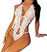 Oneer® Hot Ladies Sexy Lingerie Lace Teddy Babydoll Dress Underwear Sleepwear Black White