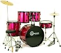 New Drum Set Pincess Pink 5 Piece Complete Full Size with Cymbals Stands Stool Sticks
