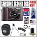 Samsung TL34HD 14.7MP Digital Camera Black Plus 4GB Deluxe Accessory Bundle