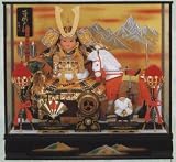 五月人形ケース飾り子供大将 8号　大将　馬付　t8-5h
