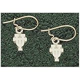 Logo Art Texas Longhorns 10K Gold Team Font 3/8 Dangle Earrings