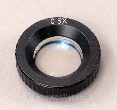 Add-on 0.5x Auxiliary Objective Lens