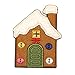ID 8089 Gingerbread House Patch Tiny Candy Home Decorate Felt Iron On Applique