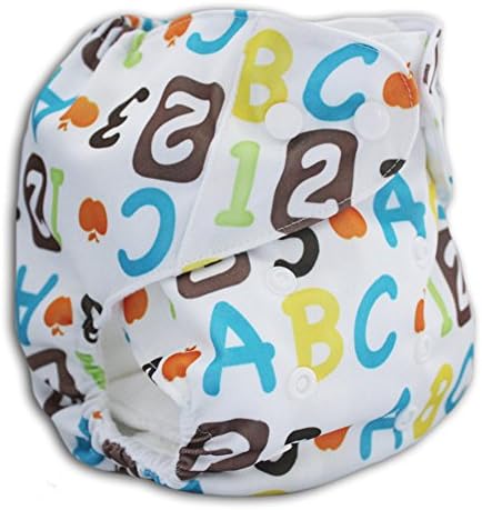 New Design Baby Pocket Cloth Diaper Covers with Adjustable Snaps For Fitted Nappy Prefolds, Letter