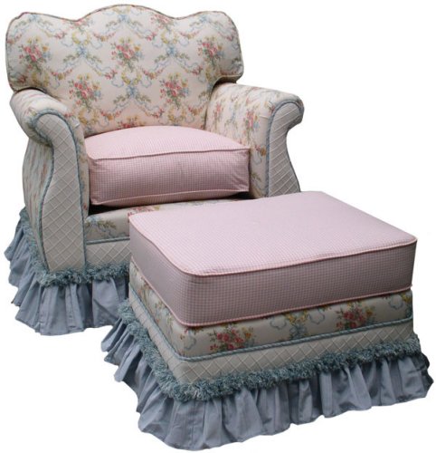 Kitchen: Adult Empire Blossoms & Bows Rocker Glider Chair   Down