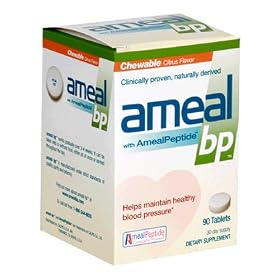 Ameal BP Peptide Tablets, Citrus Flavor, Chewable, 90 Tablets (30 day supply)