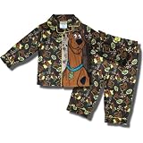 Scooby-Doo "Skull and Crossbones" Long Sleeve/Long Leg Coat Style Flannel Pajamas for toddlers