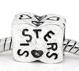 Believe Beads � 1 x Sister Charm Bead will fit Pandora/Troll/Chamilia Style Charm Bracelets