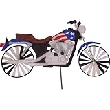 Patriotic Motorcycle Wind Spinner