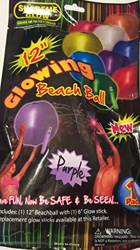 Glow In The Dark Light Up Beach Ball Purple