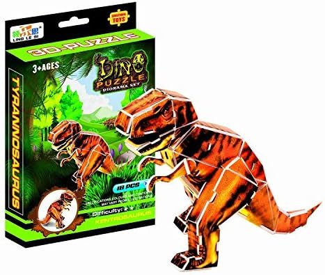 LING LE SI Children's Educational Foam Toys Puzzle 3D Assembly Boys' Girls' Puzzles Model for Kids Dinosaur Set - Tyrannosaurus Rex