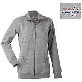 Antigua Washington Capitals Women's Revolution Full Zip Fleece Jacket - Capitals Grey Extra Large