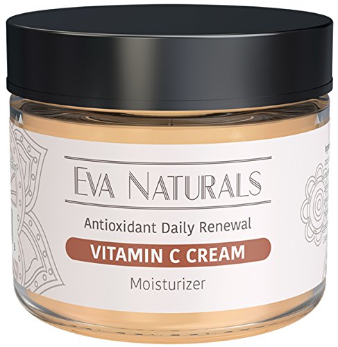 Vitamin C Antioxidant Cream by Eva Naturals - 2oz - Best Antioxidant Body, Anti Wrinkle Cream for Free Radical Damage Prevention - Vitamin C Benefits Collagen, Wrinkle & Fine Line Prevention