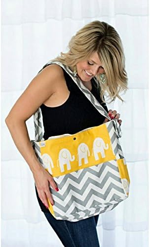 Brownie Gifts Brownie Gifts Elephant Diaper Bag, Yellow, Canvas