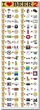 I Heart Beer 2 (Funny List, Door) White Wood-Mounted Art Poster Print - 24 X 60