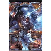 Star Wars Movie (Saga Collage) Poster Print