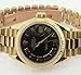 Ladies gold Rolex watch datejust black roman dial lady