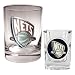 New Jersey Nets NBA Rocks Glass & Square Shot Glass Set - Primary Logo