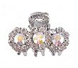 Hair Clip - H5- Crystal Flowers - Sm Size (1"x 3/4") ~ Clear Iridescent