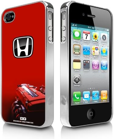 Honda i-VTEC Engine Red iPhone 4 4s Chrome Cell Phone Case