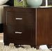 Nightstand with Chrome Handles in Cherry Finish