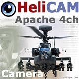 Wireless HeliCAM - 4 Channel R/C Apache AH-64 Combat Helicopter w/ Miniature Video+Audio Camera - HeliCAM Captures All the Action from Above! - Fully Assembled & Easy to Fly.