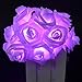 CrazyFire 6.5ft/2.2m Rose Flower String Lights,20 LEDs Purple Wedding Decorations Lights for Chritsmas Wedding Halloween Patio Party Fairy String Lights